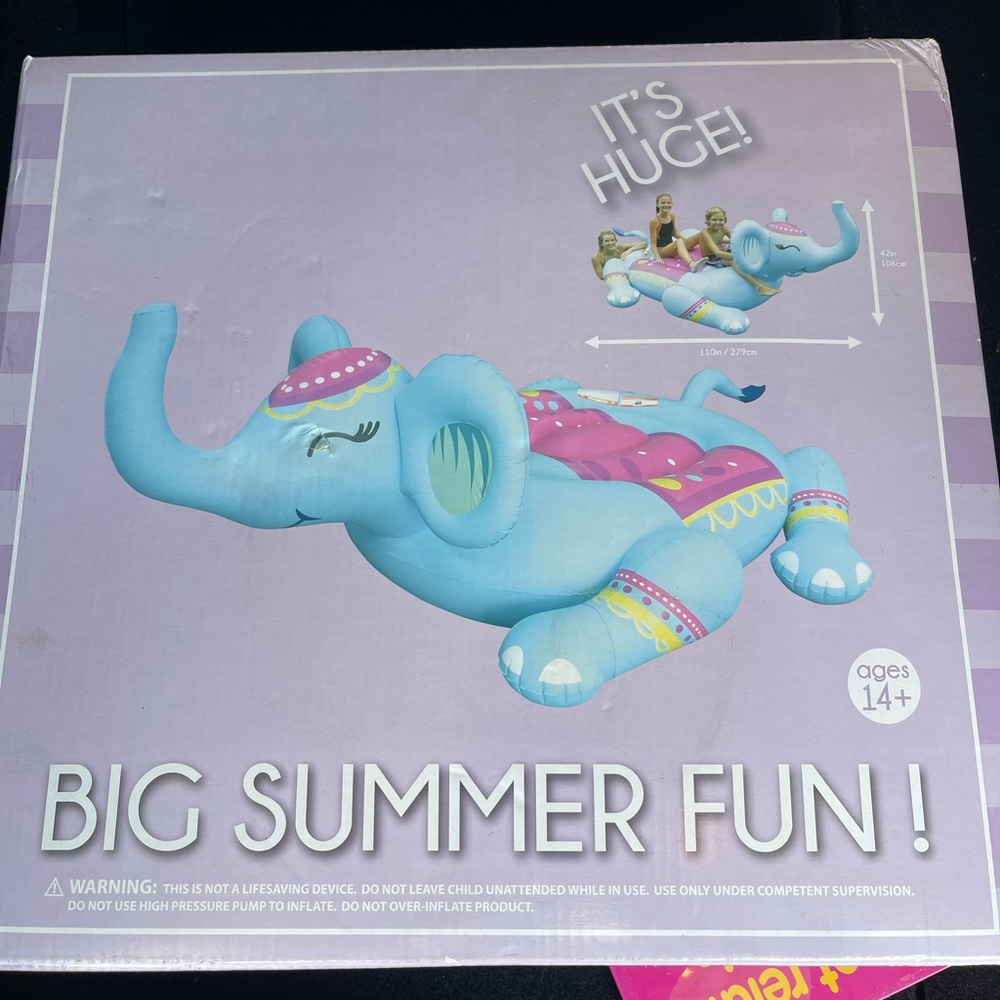 Giant elephant pool float